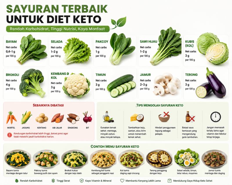 sayuran diet keto